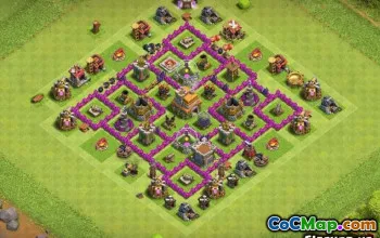 CoC Town Hall 7 Base Layouts: Home, War, Trophy & Farming #13185