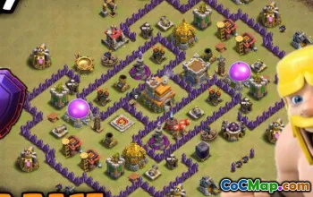 COC TOWN HALL 7 تخطيطات قاعدة: المنزل ، خرائط الحرب والكأس #13071