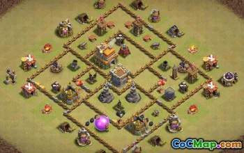 COC TOWN HALL 7 تخطيطات قاعدة: المنزل ، خرائط الحرب والكأس #14899