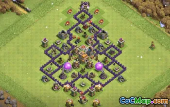 COC TOWN HALL 7 تخطيطات قاعدة: المنزل ، خرائط الحرب والكأس #15265