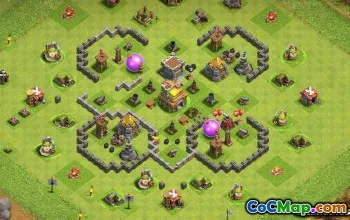 सीओसी टाउन हॉल 7 बेस लेआउट: हाइब्रिड और ट्रॉफी मैप्स #14442