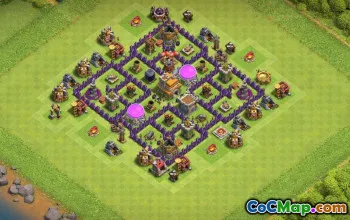 CoC Town Hall 7 Base Layouts: War, Trophy & Home Village #16850