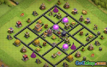 Coc Town Hall 8 Basislayouts: Landwirtschaft, Trophäen- und Heimatdorf #16252