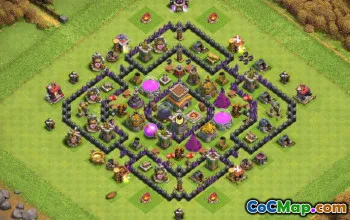 COC Town Hall 8 Baslayouter: Jordbruk, trofé och hybridkartor #14623
