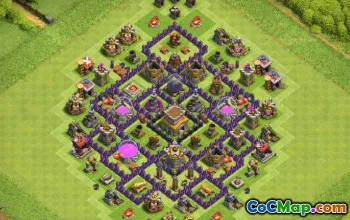 COC TOWN HALL 8 تخطيطات قاعدة: روابط الزراعة والكأس #13102