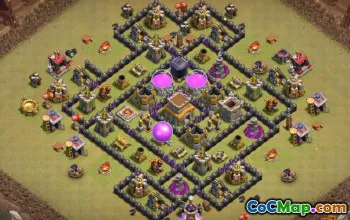 COC Town Hall 8 Baslayouter: Jordbruk och trofékartor #13807