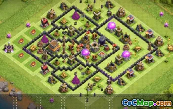 COC Town Hall 8 Baslayouter: Jordbruk och trofékartor #13831