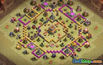 COC Town Hall 8 Baslayouter: Jordbruk och trofékartor #14766