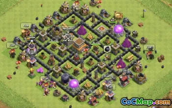 Coc Town Hall 8 Grundlayouts: Landwirtschaft & Trophäenkarten #15937