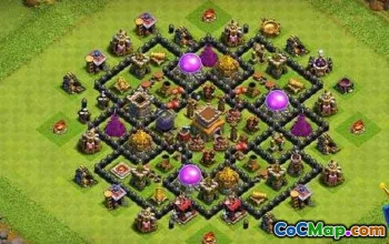 CoC Town Hall 8 Base Layouts: Farming & Trophy Maps #17285