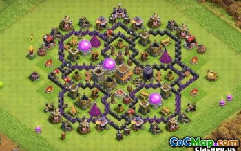 COC Town Hall 8 Baslayouter: Jordbruk, Trophy & War Maps #14015