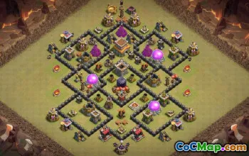 Coc Town Hall 8 Basislayouts: Landwirtschaft, Trophäen- und Kriegskarten #15530