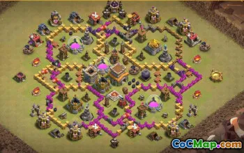 COC Town Hall 8 Baslayouter: Jordbruk, krig och trofékartor #14765