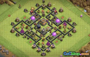 Coc Town Hall 8 Basislayouts: Landwirtschaft, Kriegs- und Trophäenkarten #15642