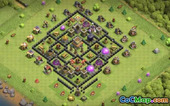 CoC Town Hall 8 Base Layouts: Farming, War & Trophy Maps #17187
