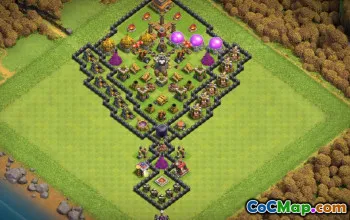 CoC Town Hall 8 Base Layouts | Funny, Hybrid, Farming Maps #27841