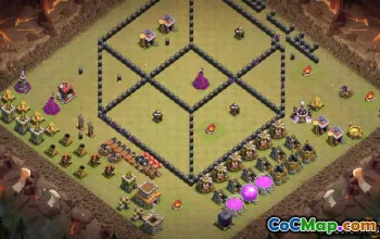 Coc Hall de la ville 8 Mis de base: Cartes Funny & Progress # 13824