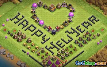 Coc Hall 8 Lisages de base: Cartes Funny & Progress # 14199