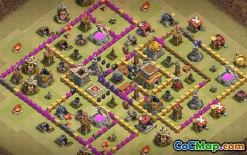 CoC Town Hall 8 Base Layouts: Home, Trophy & War Maps #15039