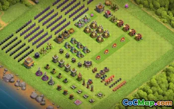 CoC Town Hall 8 Dispositions de base et cartes du village d'origine #16588