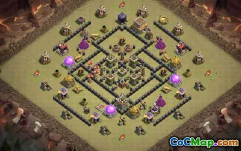 CoC Town Hall 8 Base Layouts - Home & War Maps #17069