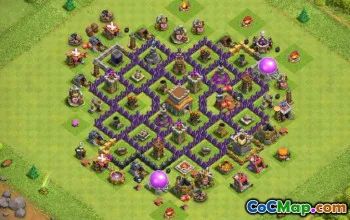 COC radnice 8 Základní rozložení: Domovské, válečné a trofejní mapy #13122