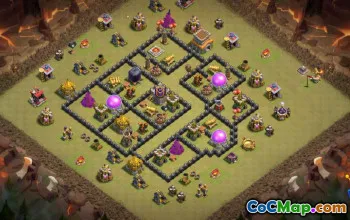 CoC Town Hall 8 Base Layouts: Home, War, Trophy Maps #16235