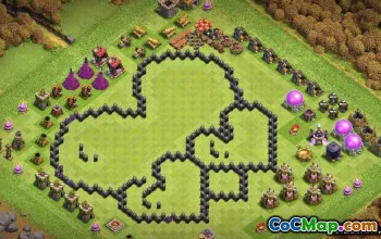 Hôtel de ville de COC 8 Mis de base: liens et cartes amusantes # 14182