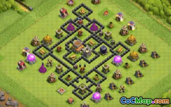 COC Town Hall 8 Layout e mappe di base - Copia ora! #13134