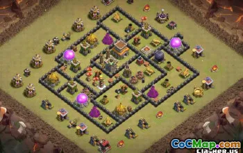 Coc Town Hall 8 Basislayouts & Karten - jetzt kopieren! #13434