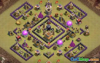 Coc Mouther Hall 8 базовых макетов и карт - Скопируйте сейчас! #13591