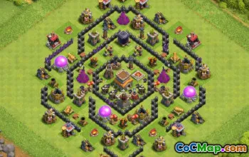 COC Town Hall 8 Layout di base e mappe per il villaggio domestico #13136