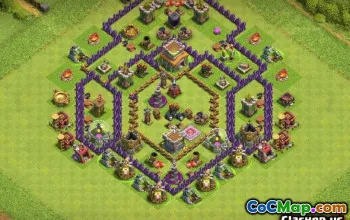 Coc Town Hall 8 Basislayouts & Karten für Home Village #13426
