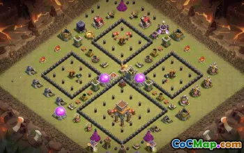 CoC Town Hall 8 Base Layouts & Maps - Home, War, Trophy #16084