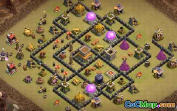 CoC Town Hall 8 Base Layouts & Maps – War, Trophy, Farming #27726