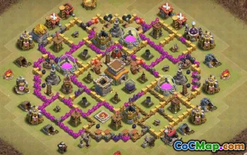 COC Town Hall 8 Baslayouter: Trophy, Farming & Hybrid Maps #14934
