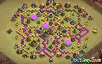 COC Town Hall 8 Baslayouter: Trophy, War & Farming Maps #15356