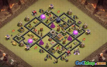 CoC Town Hall 8 Base Layouts: Trophy, War & Home Village #15538