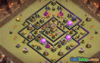 Radnice COC 8 Základní rozložení: válka, mapy zemědělství a trofeje #13238