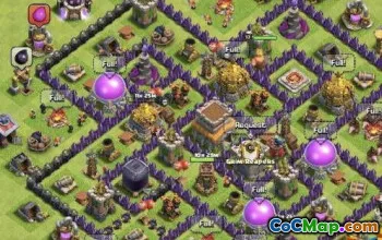 COC Town Hall 8 Baslayouter: Krig, jordbruk och trofékartor #14663