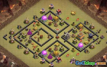 COC Town Hall 8 Baslayouter: Krig, jordbruk och trofékartor #14715