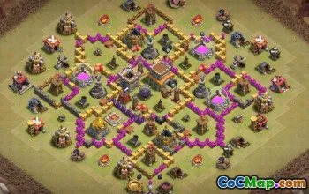 COC Town Hall 8 Baslayouter: Krig, jordbruk och trofékartor #14939