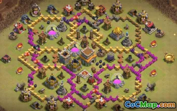 COC Town Hall 8 Baslayouter: Krig, jordbruk och trofékartor #15035