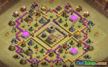 COC Town Hall 8 Baslayouter: Krig, jordbruk och trofékartor #15092