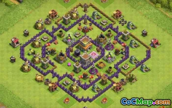 Coc Town Hall 8 Basislayouts: Krieg, Trophäen- und Landwirtschaftskarten #13417