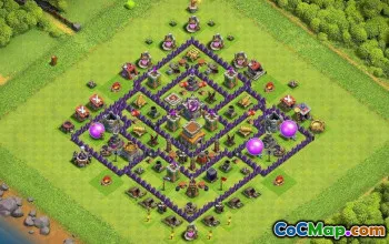 Coc Town Hall 8 Basislayouts: Krieg, Trophäe, Landwirtschaftskarten #16294