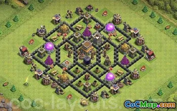 CoC Town Hall 8 Base Layouts: War, Trophy & Farming Maps #16774