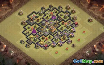 CoC Town Hall 8 Base Layouts: War, Trophy & Farming Maps #17451