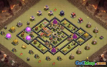 CoC Town Hall 8 Base Layouts: War, Trophy & Home Village #15462