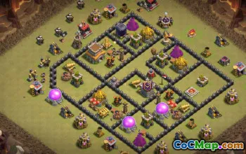 CoC Town Hall 8 Base Layouts: War, Trophy & Home Village #16262